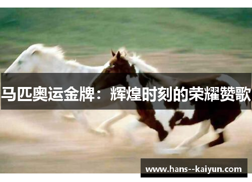 马匹奥运金牌：辉煌时刻的荣耀赞歌